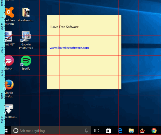 meazure- overlay resizable grid on desktop screen