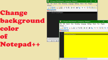 Notepad++ changing background color