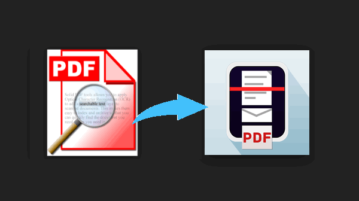 searchable pdf to scanned pdf