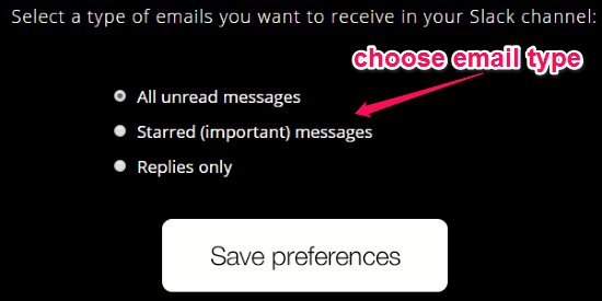 select email type