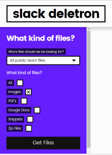 select type of files