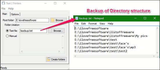 Text 2 Folders in action Methods to Restore a Directory Structure From a Text File Backup