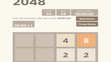 time based 2048 game