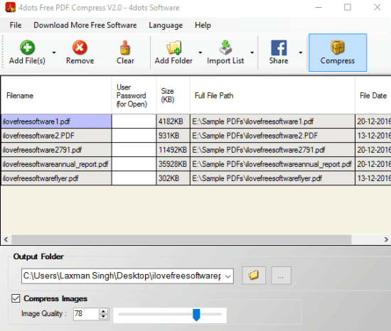 4dots Free PDF Compress