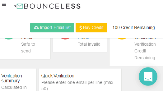 Bounceless- free bulk email verifier website