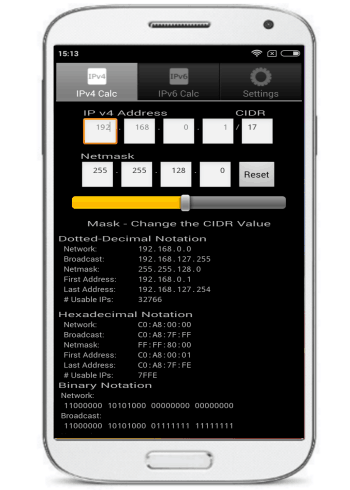IP network calculator- android ip subnet calculator