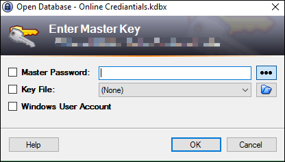 KeePass master pass