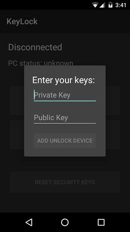 KeyLock app typing keys