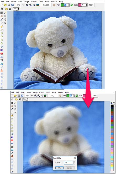 LazPaint- adding blur to photos