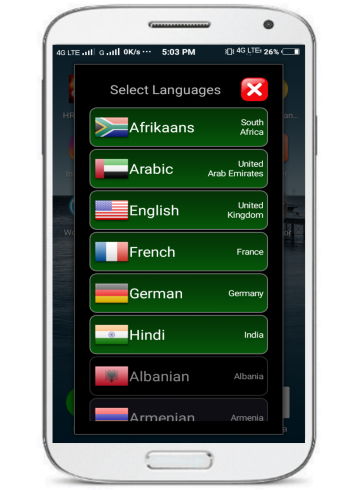Multilingual app to translate into multiple languages at once- select languages