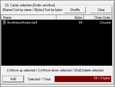 Openpuff- carrier file