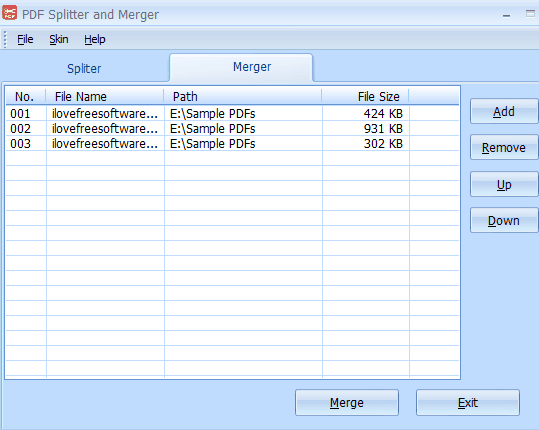 PDF Splitter and Merger