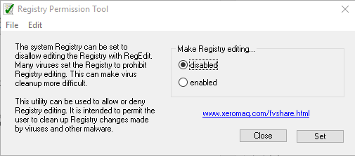 Registry Permission Tool