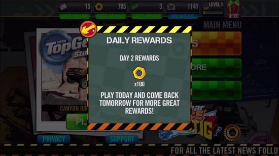 Top Gear SSR daily rewards