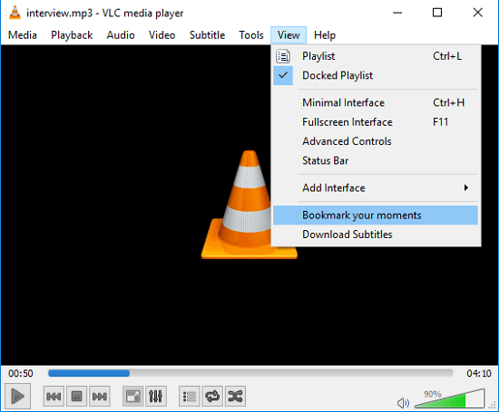 VLC- moments tracker accessing