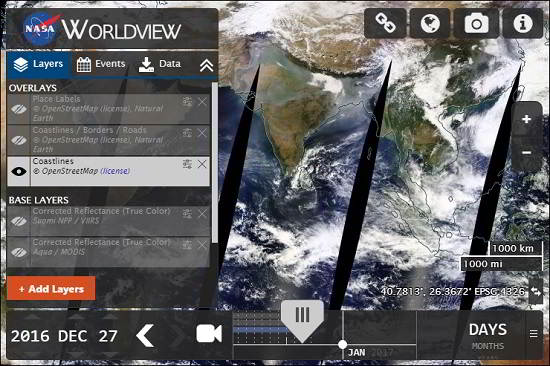 View Real-Time NASA Satellite Imagery