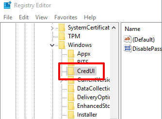 access CredUI key