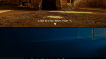 activate Slide to shut down in Windows 10