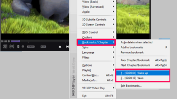 Adding bookmarks to a video file