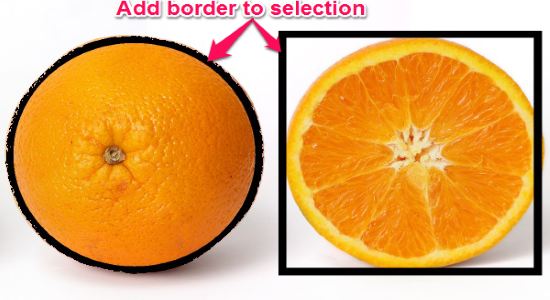 add border to slection in paint.net