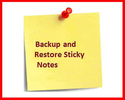 backup and restore windows 10 sticky notes