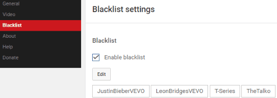 block settings