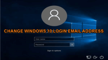 change windows 10 login email address