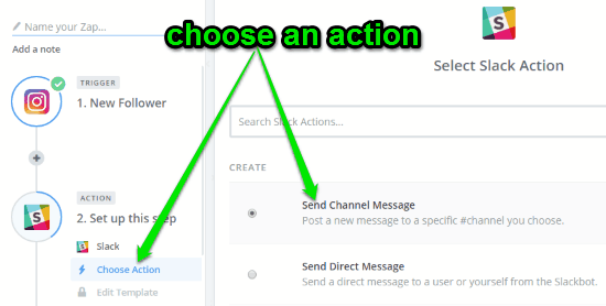 choose an action