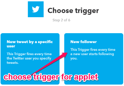 choose trigger