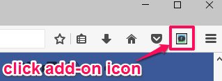 click add-on icon