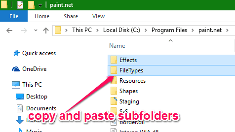 copy and paste folders