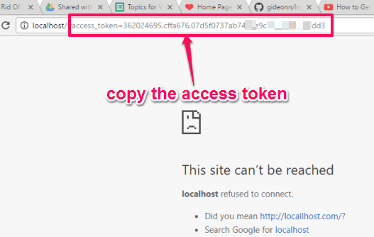 copy the access token
