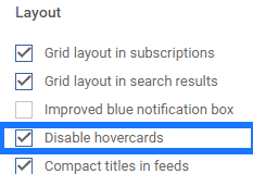 disable hovercard option.