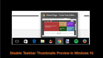 disable taskbar thumbnails preview in windows 10