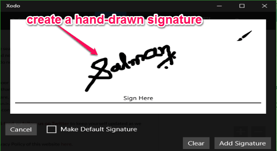 draw signature
