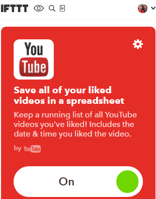how to automatically log liked youtube videos to google sheets