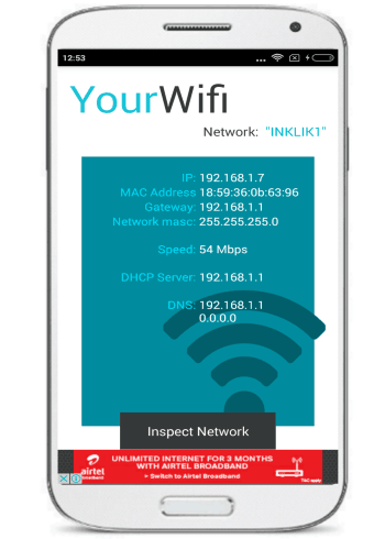 how to view devices connected to a WiFi network- wifi inspector- main interface