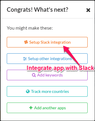 integrate app with slack