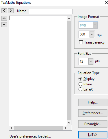 latex equation editor- texmaths