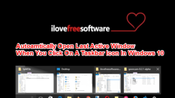 open last active window clicking on a taskbar icon in windows 10