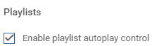playlist autoplay control