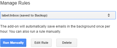 run rule to backup gmail emails with attachments