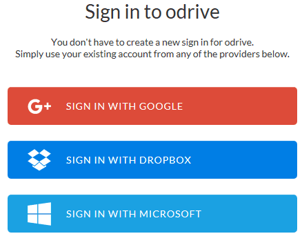 sign in to odriive
