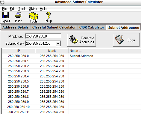 Asistente Legítimo Refinamiento 5 Free IP Subnet Calculator Software