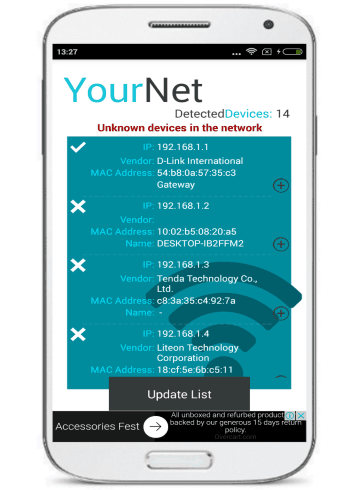 view devices connected to your WiFi network on Android