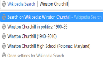 wikipedia search engine to access Wikipedia articles from Chrome address bar