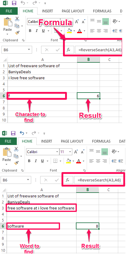 Excel reverse search using vba in action