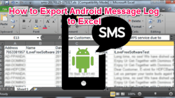 Export Android Message Log to Excel featured