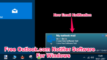 Free Outlook.com Notifier Software For Windows
