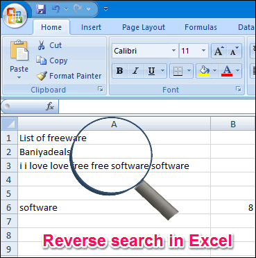 Reverse Search in Excel